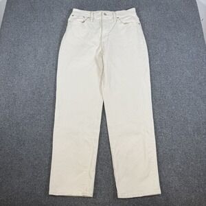 Madewell Jeans Womens 30 (Fits 30x29) White The Perfect Vintage Straight Denim